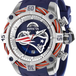 Invicta Nfl Herrklocka 35855 Blå/Gummi Ø52 mm