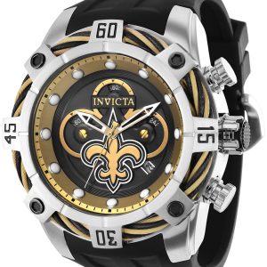 Invicta Nfl Herrklocka 35858 Svart/Gummi Ø52 mm