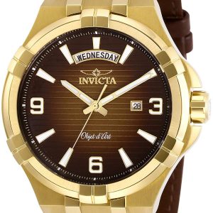 Invicta Objet D Art Herrklocka 30187 Brun/Läder Ø44 mm