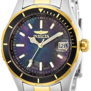 Invicta Pro Diver Damklocka 28647 Svart/Gulguldtonat stål Ø34 mm