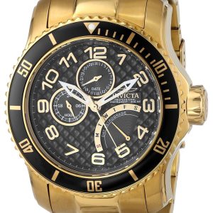 Invicta Pro Diver Herrklocka 15341 Svart/Gulguldtonat stål Ø49 mm