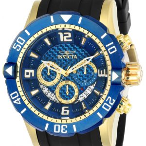 Invicta Pro Diver Herrklocka 23704 Blå/Gulguldtonat stål Ø50 mm