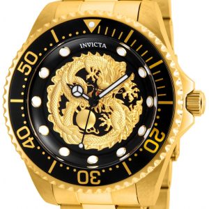 Invicta Pro Diver Herrklocka 26490 Svart/Gulguldtonat stål Ø47 mm