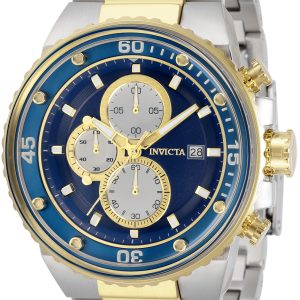 Invicta Pro Diver Herrklocka 33331 Blå/Gulguldtonat stål Ø48 mm