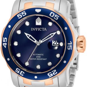 Invicta Pro Diver Herrklocka 33342 Blå/Roséguldstonat stål Ø48 mm