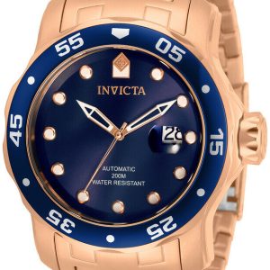 Invicta Pro Diver Herrklocka 33343 Blå/Roséguldstonat stål Ø48 mm