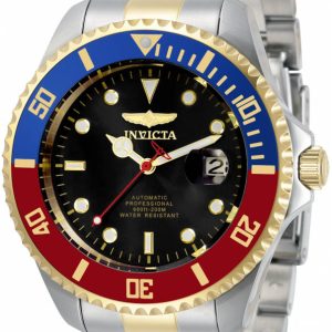 Invicta Pro Diver Herrklocka 34043 Svart/Gulguldtonat stål Ø47 mm