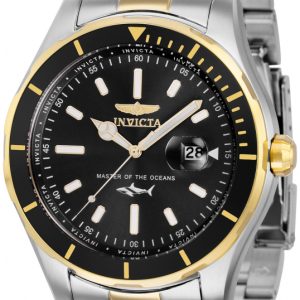 Invicta Pro Diver Herrklocka 35596 Svart/Gulguldtonat stål Ø46 mm