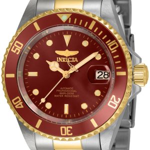 Invicta Pro Diver Herrklocka 35704 Röd/Gulguldtonat stål Ø40 mm