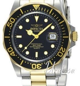 Invicta Pro Diver Herrklocka 9309 Svart/Gulguldtonat stål Ø40 mm