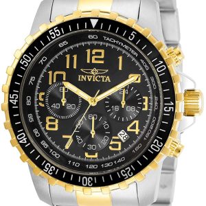 Invicta Specialty Herrklocka 30792 Svart/Gulguldtonat stål Ø45.5 mm