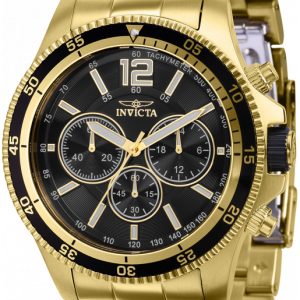 Invicta Specialty Herrklocka 36556 Svart/Gulguldtonat stål Ø45 mm