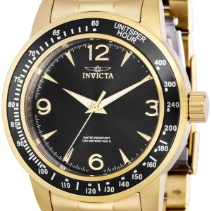 Invicta Specialty Herrklocka 38530 Svart/Gulguldtonat stål Ø45 mm