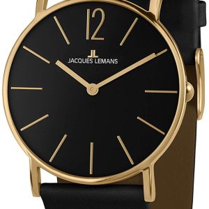 Jacques Lemans 1-2030D York Svart/Läder Ø40 mm