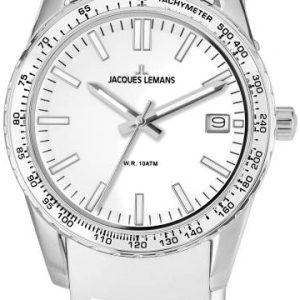 Jacques Lemans 1-2060B Liverpool Vit/Gummi Ø39 mm