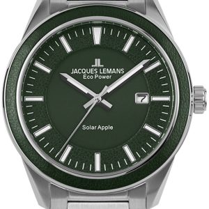 Jacques Lemans 1-2116E Eco Power Solar Grön/Läder Ø40 mm