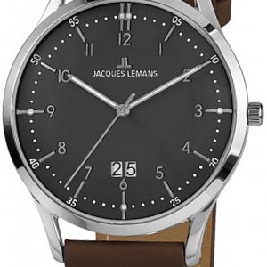 Jacques Lemans 99999 Herrklocka 1-2066A Grå/Läder Ø41 mm