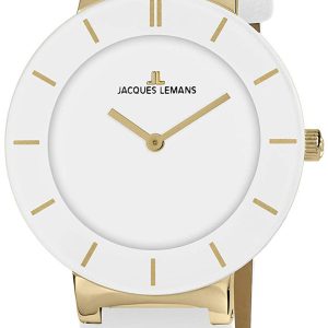 Jacques Lemans Damklocka 1-1948F Monaco Vit/Läder Ø30 mm