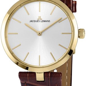 Jacques Lemans Damklocka 1-2024F Milano Silverfärgad/Läder Ø34 mm