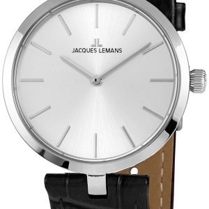 Jacques Lemans Damklocka 1-2024M Milano Silverfärgad/Läder Ø34 mm