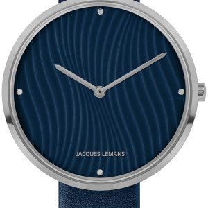 Jacques Lemans Damklocka 1-2093D Design Blå/Läder Ø36 mm