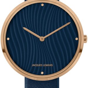 Jacques Lemans Damklocka 1-2093J Design Blå/Läder Ø36 mm