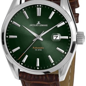 Jacques Lemans Derby Herrklocka 1-1846C Grön/Läder Ø42 mm