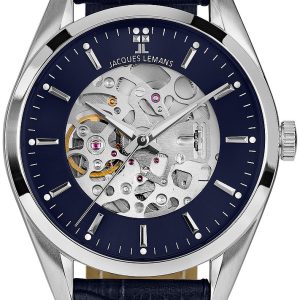 Jacques Lemans Derby Herrklocka 1-2087C Blå/Läder Ø40 mm