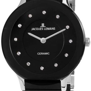 Jacques Lemans Dublin Damklocka 1-1856E Svart/Stål Ø32 mm