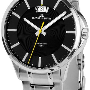 Jacques Lemans Herrklocka 1-1540D Sydney Svart/Stål Ø42 mm