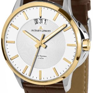 Jacques Lemans Herrklocka 1-1540H Sydney Silverfärgad/Läder Ø42 mm