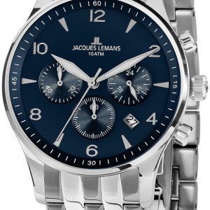 Jacques Lemans Herrklocka 1-1654.2ZG London Blå/Stål Ø40 mm