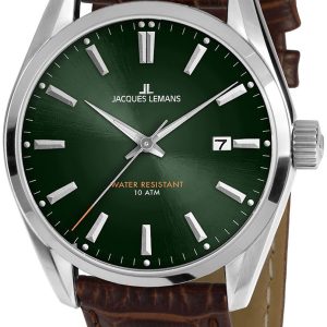 Jacques Lemans Herrklocka 1-1859D Derby Grön/Läder Ø40 mm