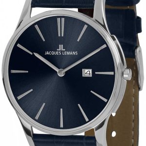 Jacques Lemans Herrklocka 1-1936C London Blå/Läder Ø40 mm