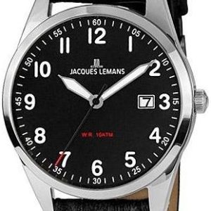 Jacques Lemans Herrklocka 1-2002A Vienna Svart/Läder Ø40 mm