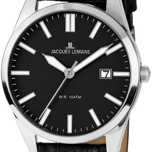 Jacques Lemans Herrklocka 1-2002D Vienna Svart/Läder Ø40 mm