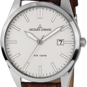 Jacques Lemans Herrklocka 1-2002E Vienna Silverfärgad/Läder Ø40 mm