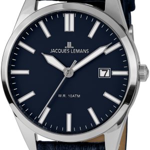 Jacques Lemans Herrklocka 1-2002F Vienna Blå/Läder Ø40 mm