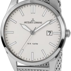 Jacques Lemans Herrklocka 1-2002L Vienna Vit/Stål Ø40 mm