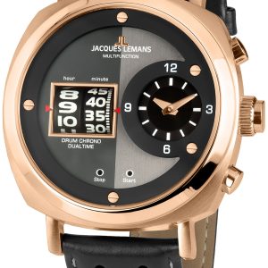 Jacques Lemans Herrklocka 1-2058C Lugano Grå/Läder Ø44 mm