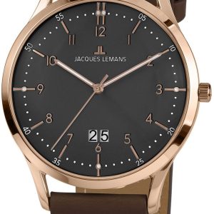 Jacques Lemans Herrklocka 1-2066E Grå/Läder Ø41 mm