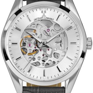 Jacques Lemans Herrklocka 1-2087A Derby Silverfärgad/Läder Ø40 mm