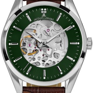 Jacques Lemans Herrklocka 1-2087B Derby Grön/Läder Ø40 mm