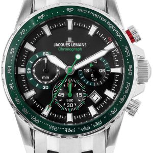 Jacques Lemans Herrklocka 1-2099F Liverpool Svart/Stål Ø42 mm