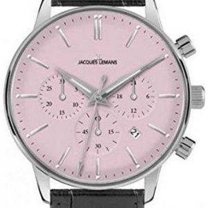 Jacques Lemans Herrklocka 1-209F Rosa/Läder Ø39 mm