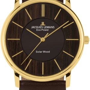 Jacques Lemans Herrklocka 1-2105B Eco Power Solar Brun/Läder Ø40 mm