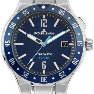 Jacques Lemans Herrklocka 1-2109H Hybromatic Blå/Stål Ø42 mm