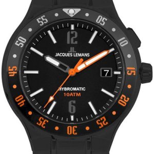 Jacques Lemans Herrklocka 1-2109I Hybromatic Svart/Stål Ø42 mm