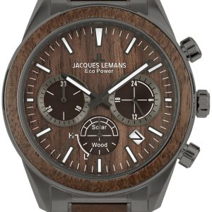 Jacques Lemans Herrklocka 1-2115K Eco Power Solar Brun/Stål Ø44 mm