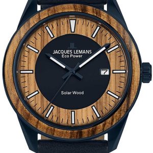 Jacques Lemans Herrklocka 1-2116K Eco Power Solar Brun/Textil Ø40 mm